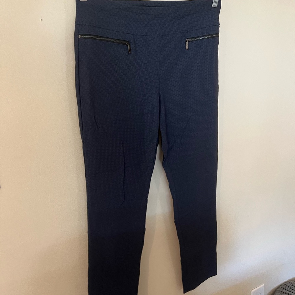 Calvin Klein Navy Blue With Pattern Women's Pants